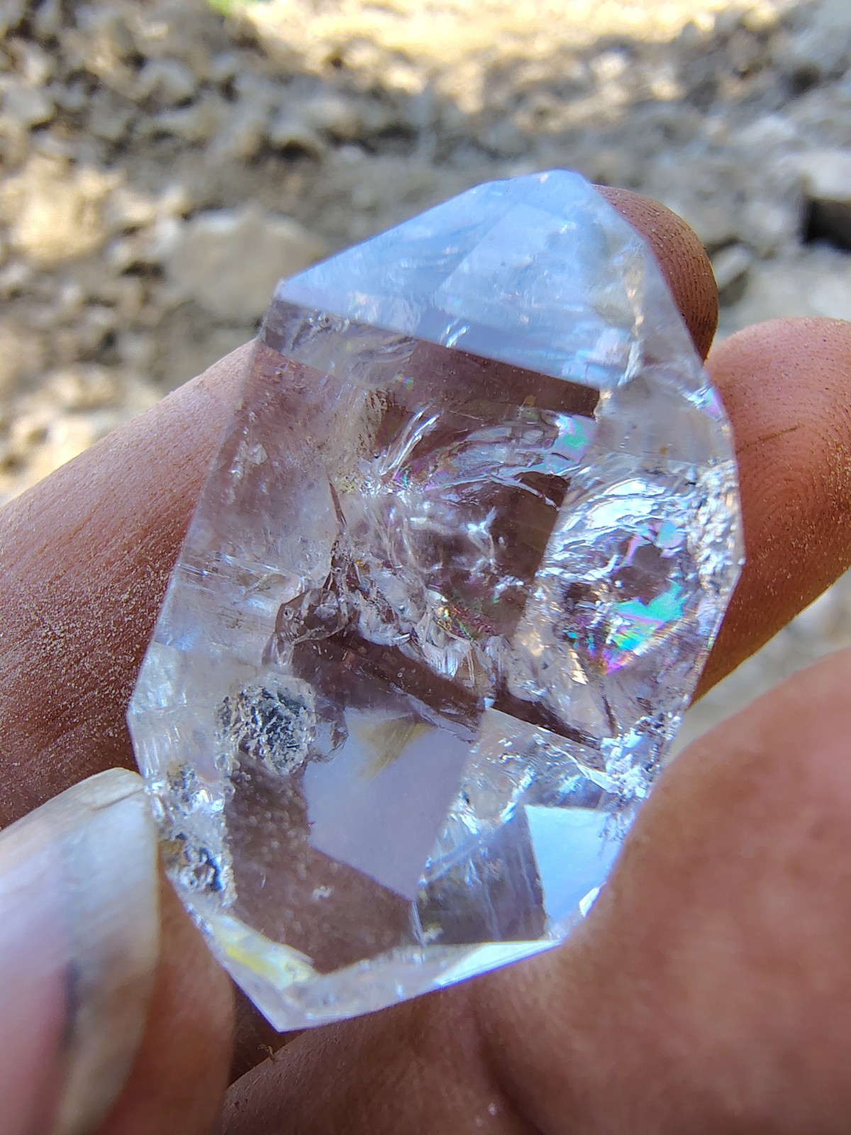 Genuine 11g Herkimer 💎 Miner Direct NY ❤️ Great Clarity With 🌈s