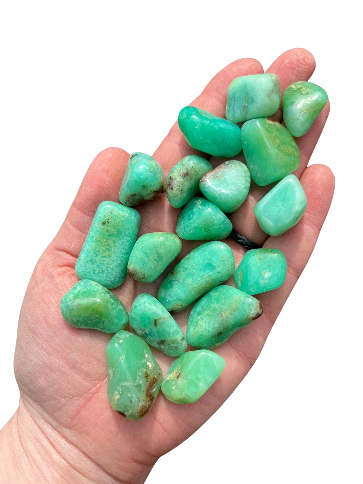Chrysoprase Tumbled Stone (Grade A) Natural Chrysoprase Crystal from Tanzania
