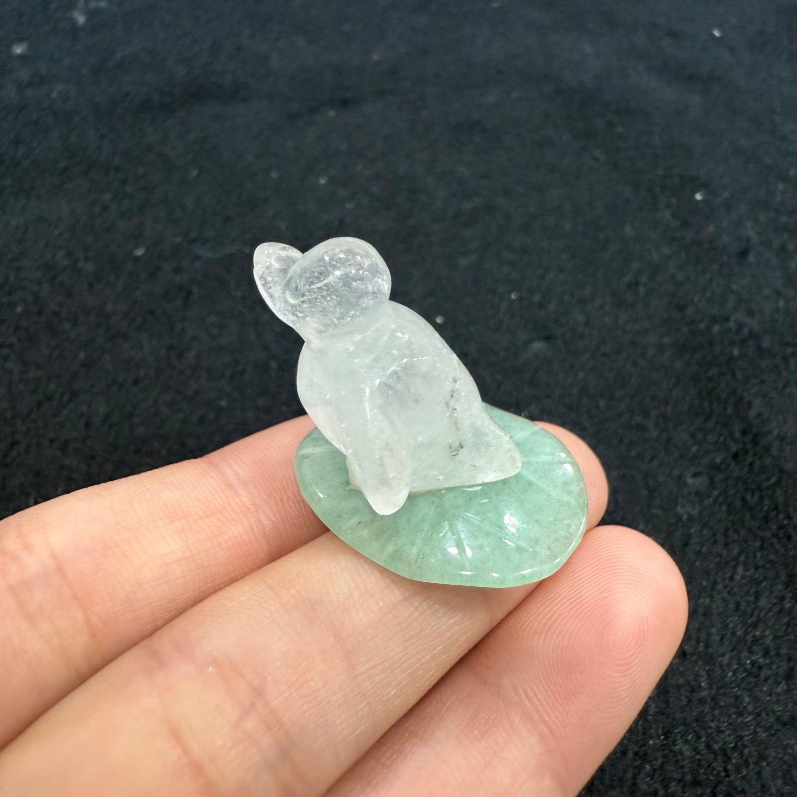 10pc Natural White crystal quartz Carved Crystal Penguin Reiki healing random