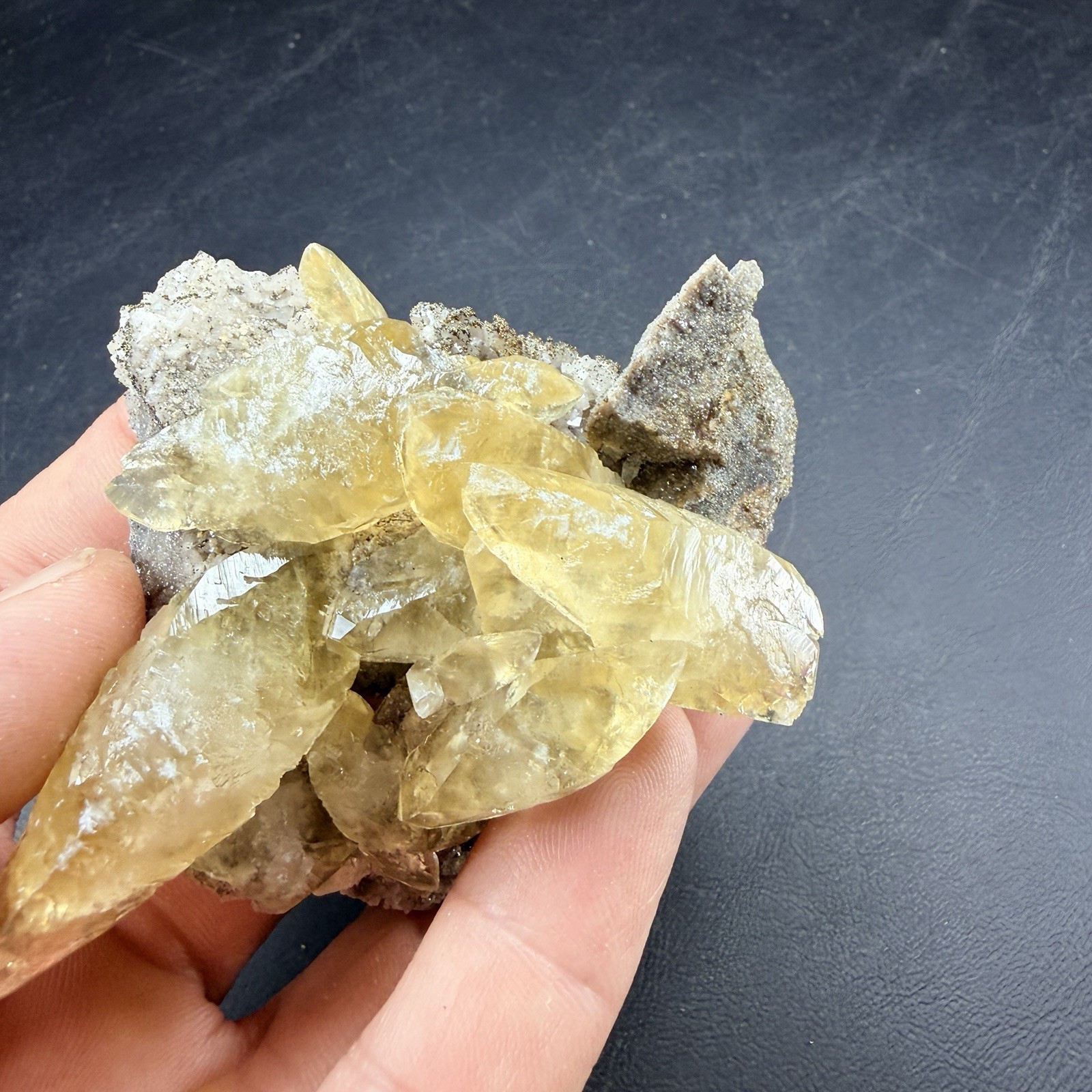 Golden Calcite Chalcopyrite Dolomite Crystal Combo / Sweetwater Mine *Video*