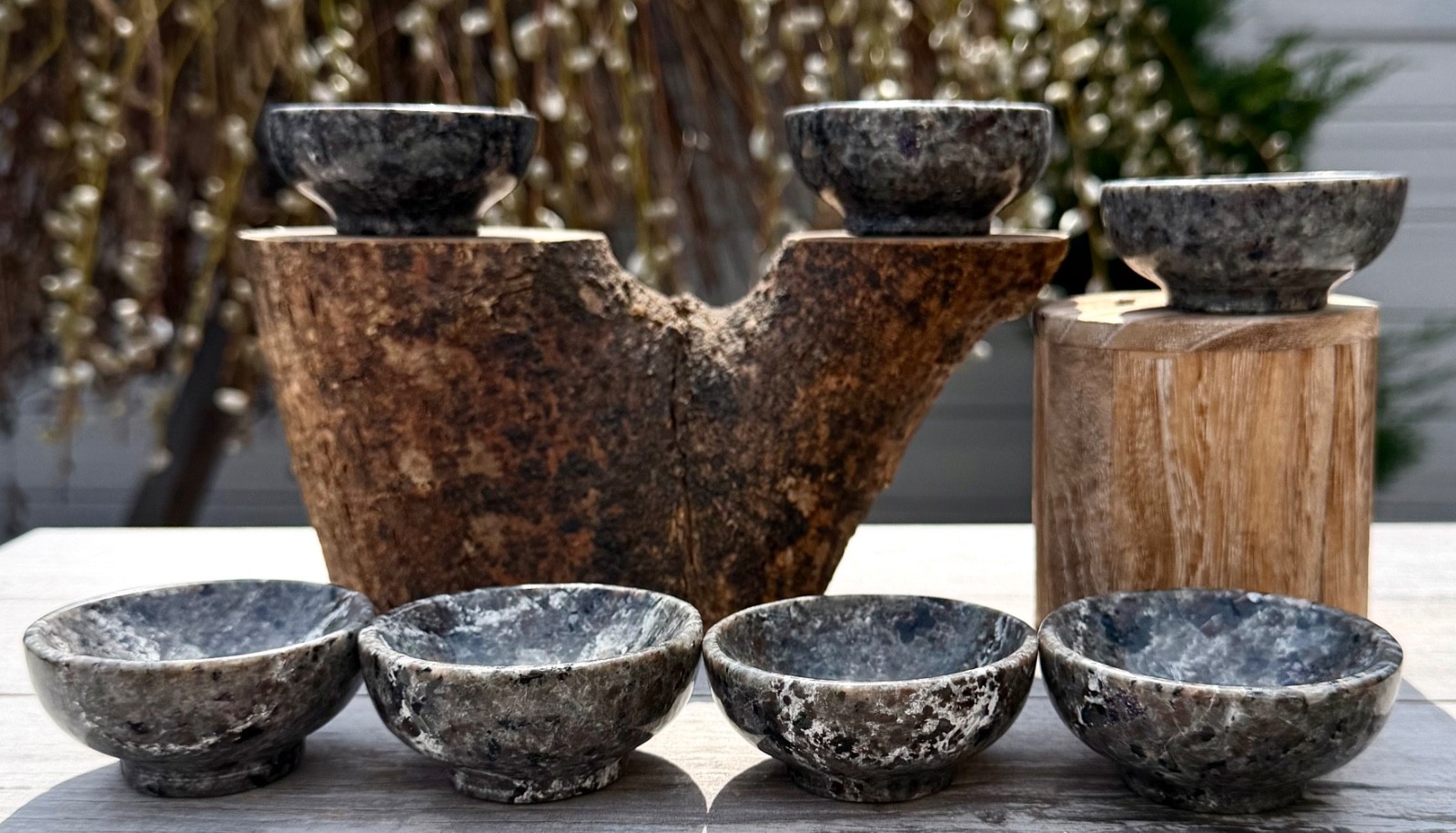 Wholesale 7 Pcs Natural Yooperlite Emberlite Bowls Crystal Healing Energy