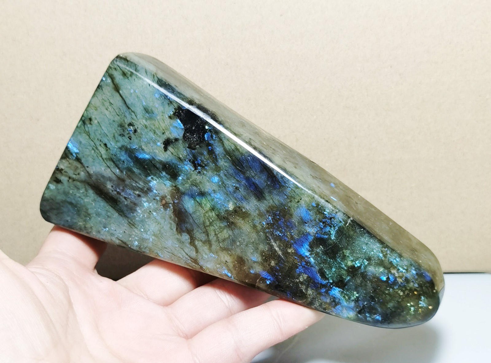 1LB Natural Rare Rainbow Flash Labradorite Freeform Reiki Stone Healing