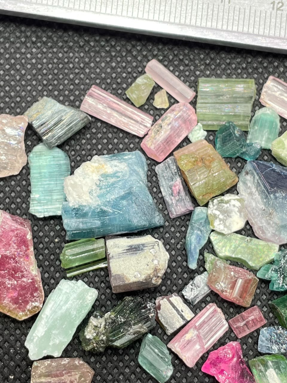 31.50G Natural Tourmaline Rough Mix Color Crystal Lot Untreated From Afghanistan