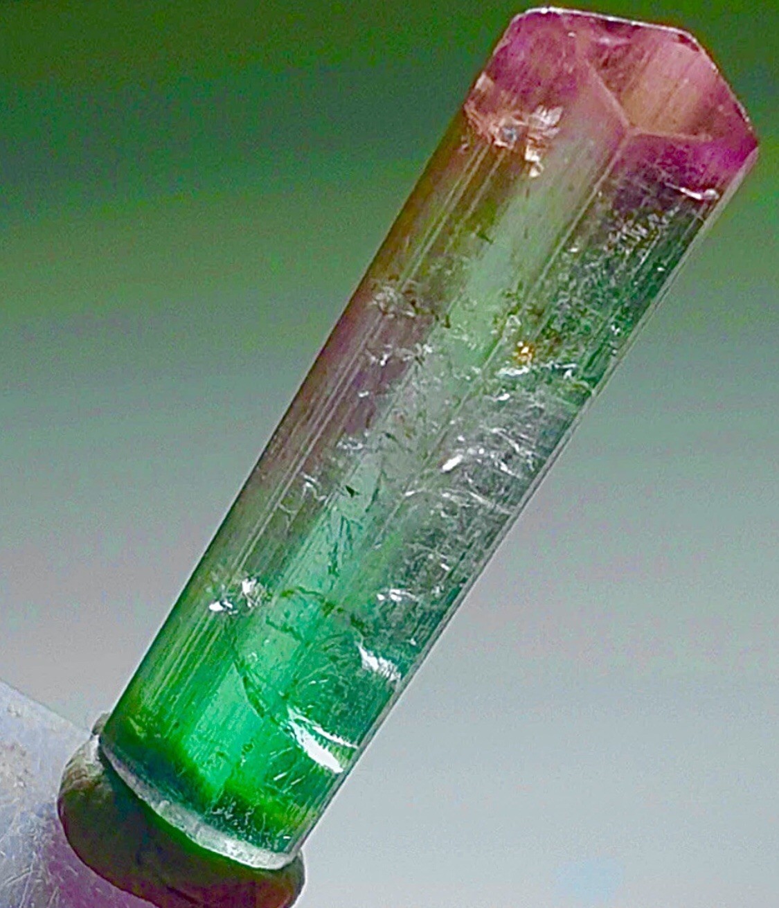 Bi-Color Transparent Lipstick Tourmaline Crystal Natural Raw Rough Specimen