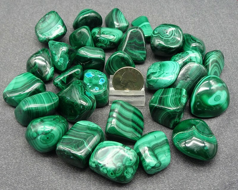 ONE Large Malachite tumbled and polished nugget – Mineral Specimens/Gemstones