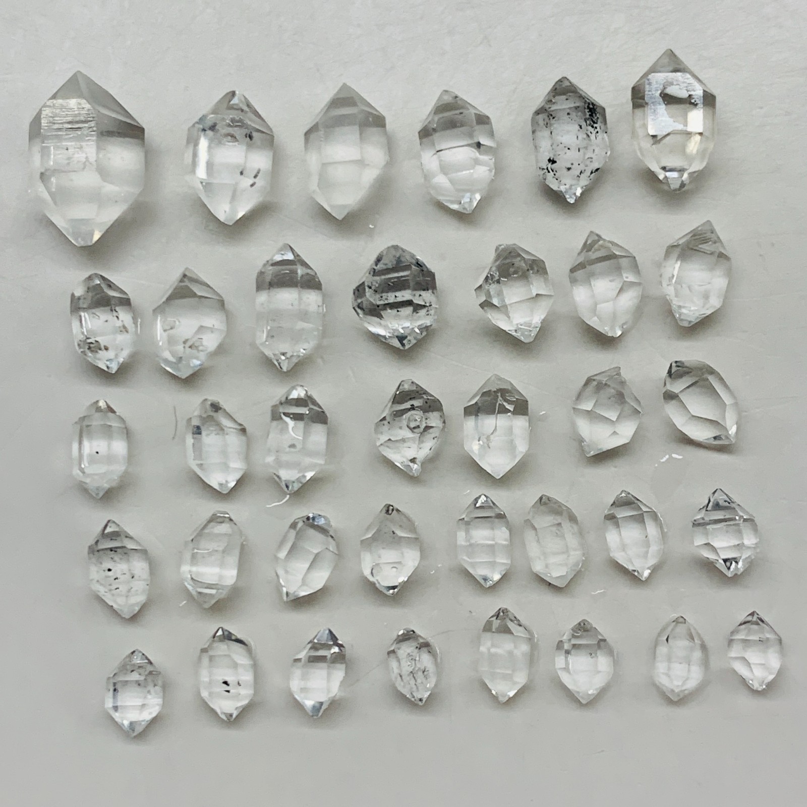36PC small rare Herkimer diamond, quartz crystal, gemstone gift 20ct 5-11MM