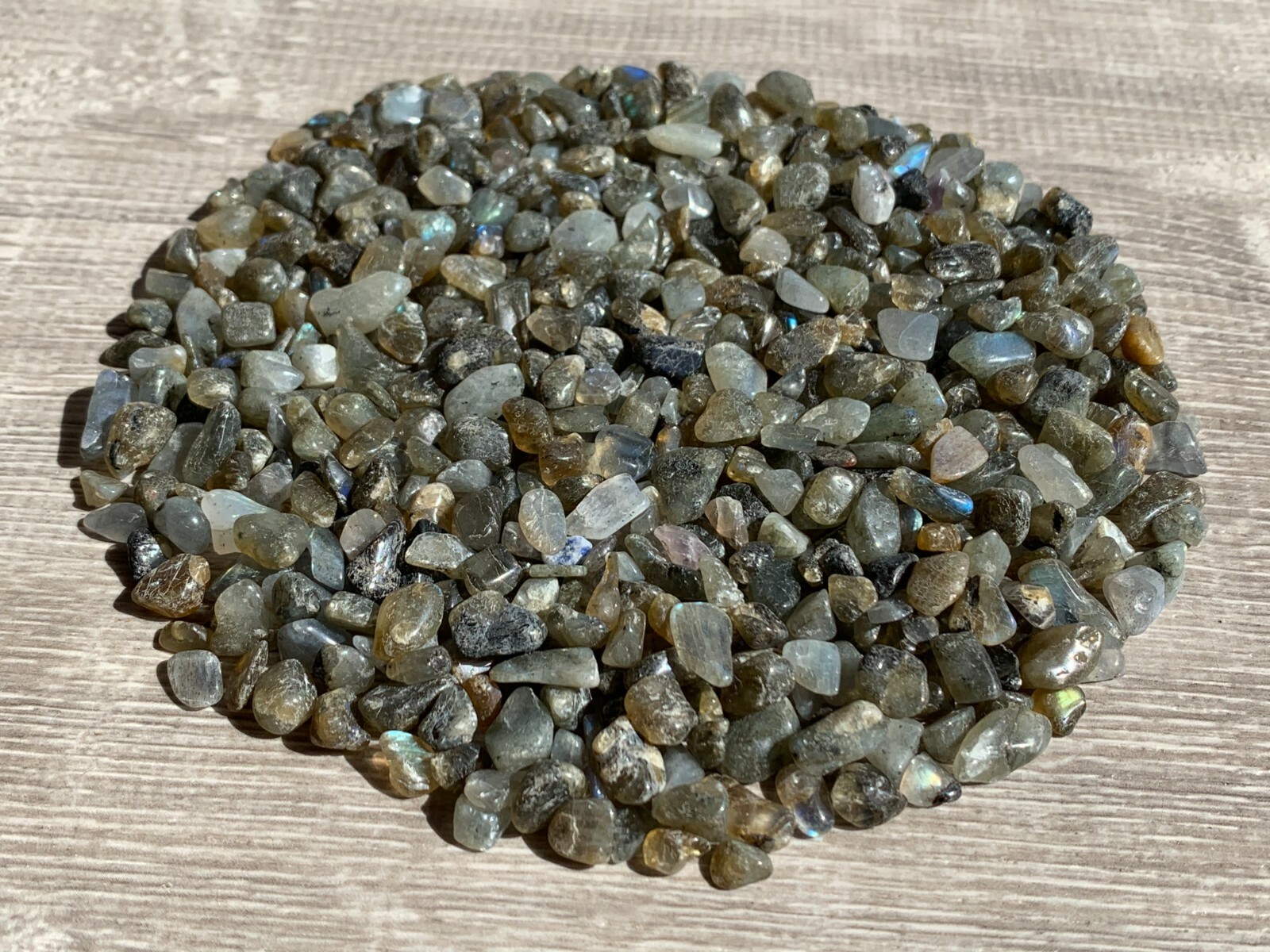 Grade A++ Labradorite Semi Tumbled Gemstone Mini Chips 5-12mm,Wholesale Bulk Lot