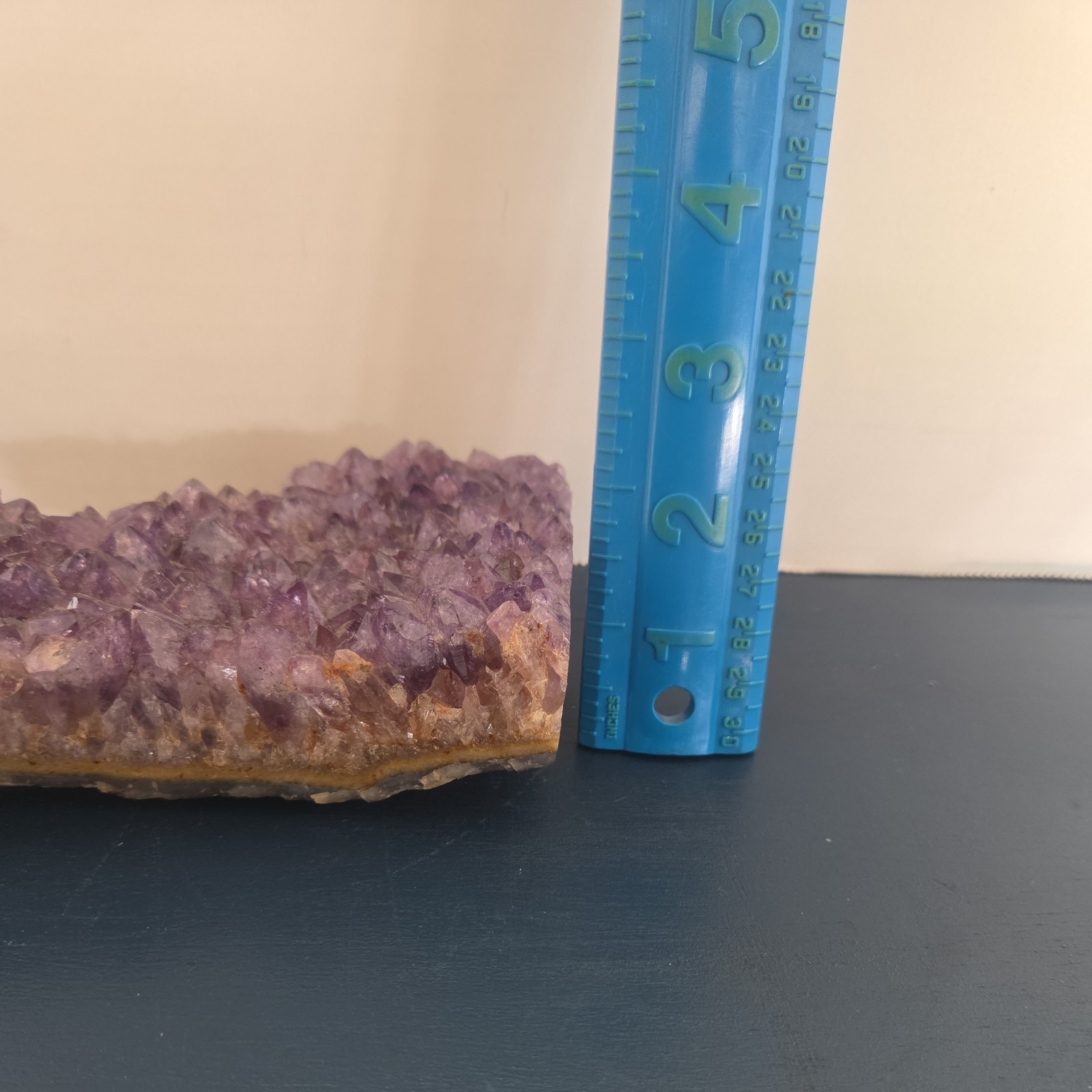 1.8LB Natural Amethyst Geode Quartz Crystal Cluster Energy Healing