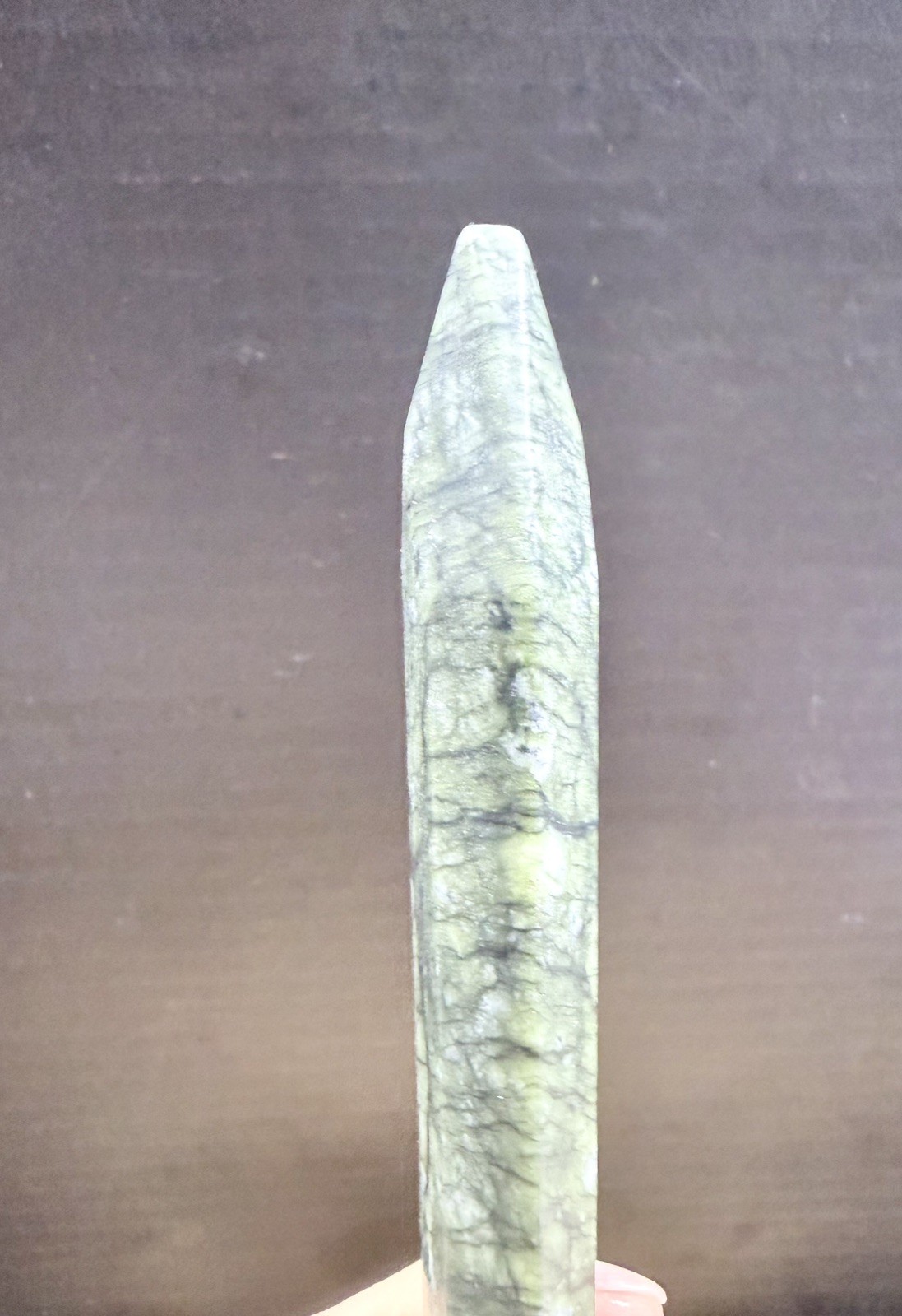 Crystal Green Jade Athame Dagger ceremonial witch heal energy pagan Wiccan 119g