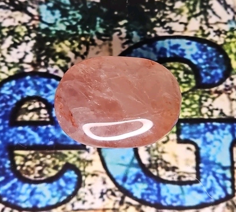 Fire Quartz Palm Stone, Natural Fire Quartz from Madagascar 2.1oz