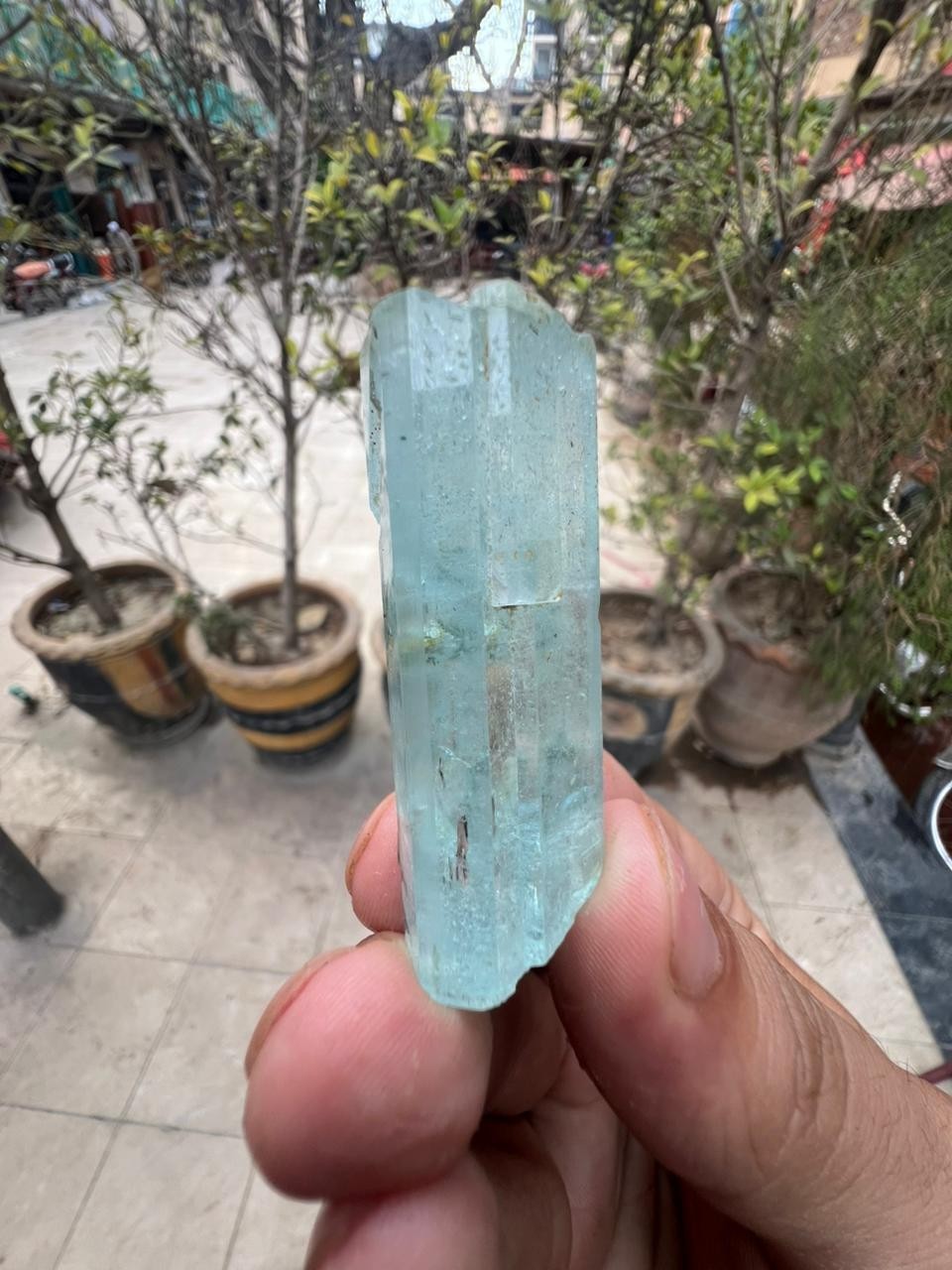 24GM | Gemmy Sky Blue Aquamarine Crystal Terminated Specimen | Skardu Pakistan