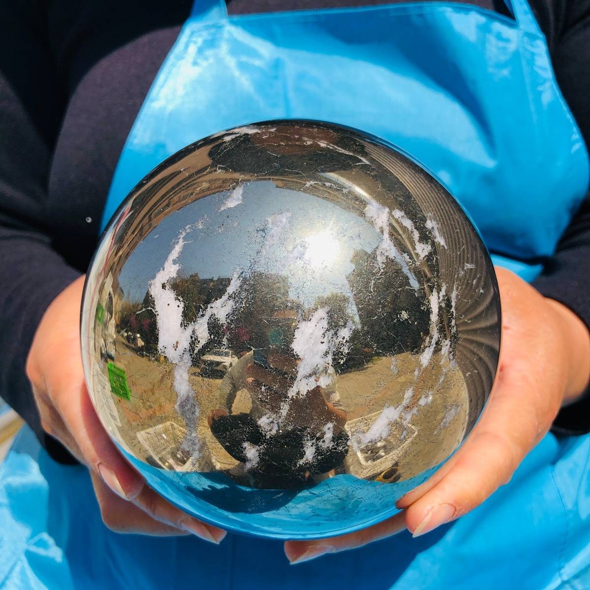 10LB Natural Chalcopyrite Sphere Polished Quartz Crystal Ball Healing 4267