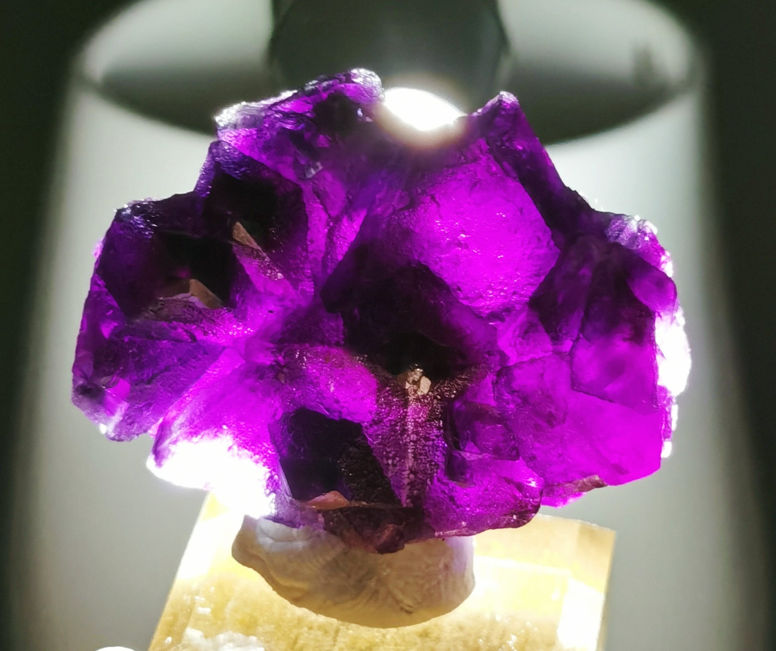 Rare Natural Purple Octagonal Fluorite Mineral Specimen China
