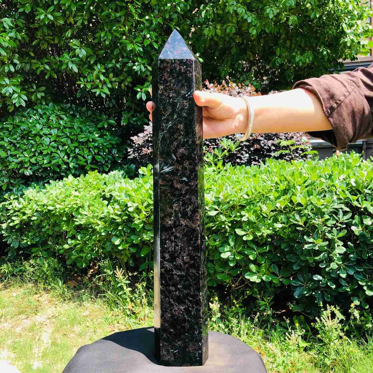 16.23LB Natural Fireworks Stone Obelisk Quartz Tower Crystal Wand Point Healing