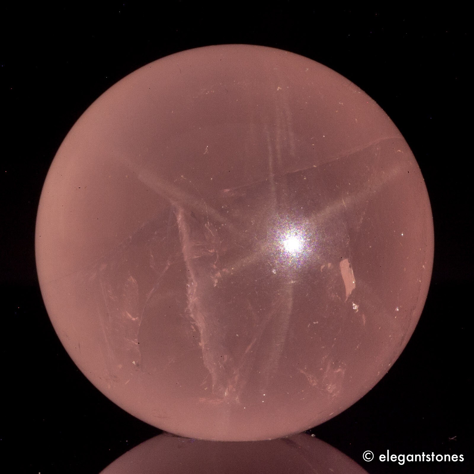 25g26mm Rose Quartz Sphere Crystal Ball Natural Pink Healing Chakra Decor
