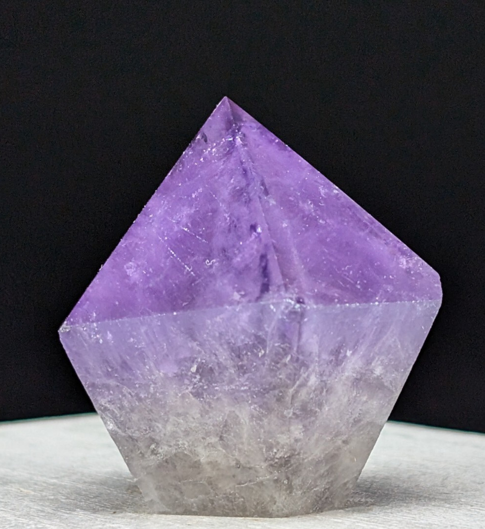 Amethyst Tower Diamond Gem Purple Crystal Gemstone Mineral Point Wand Reiki