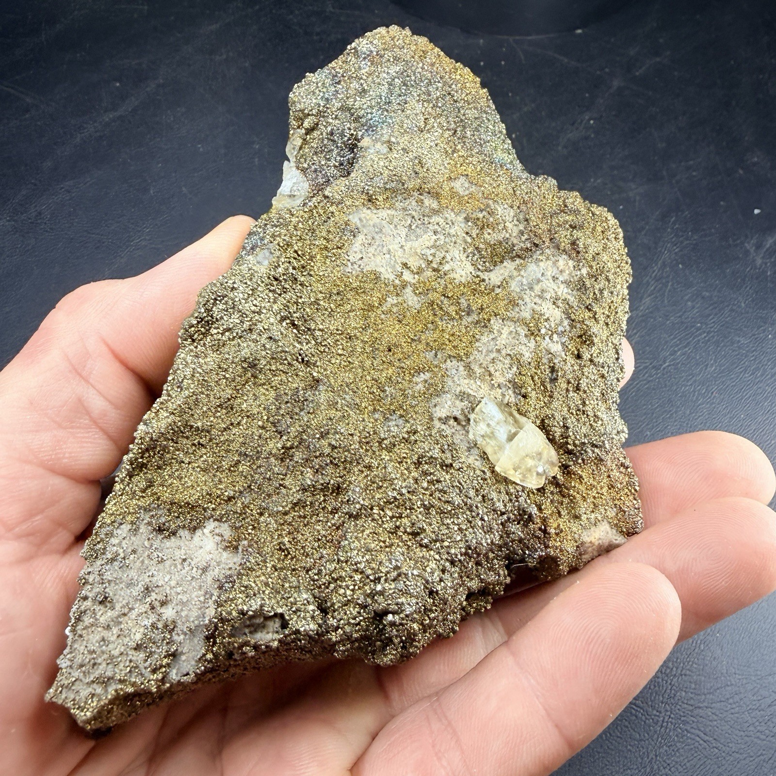 Iridescent Chalcopyrite Calcite Crystals on Matrix / Missouri *Video