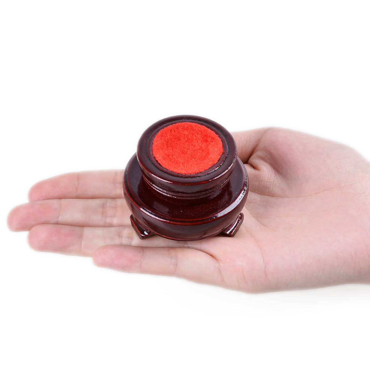 LONGWIN Red Rotable Wood Stand Holder Kit Display Pedestal for 50mm-200mm Balls