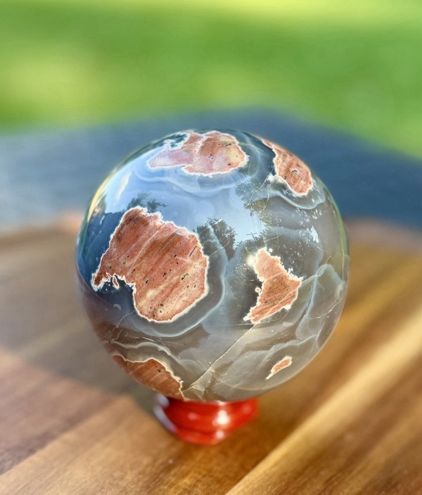 Football Agate Sphere 75mm/600g