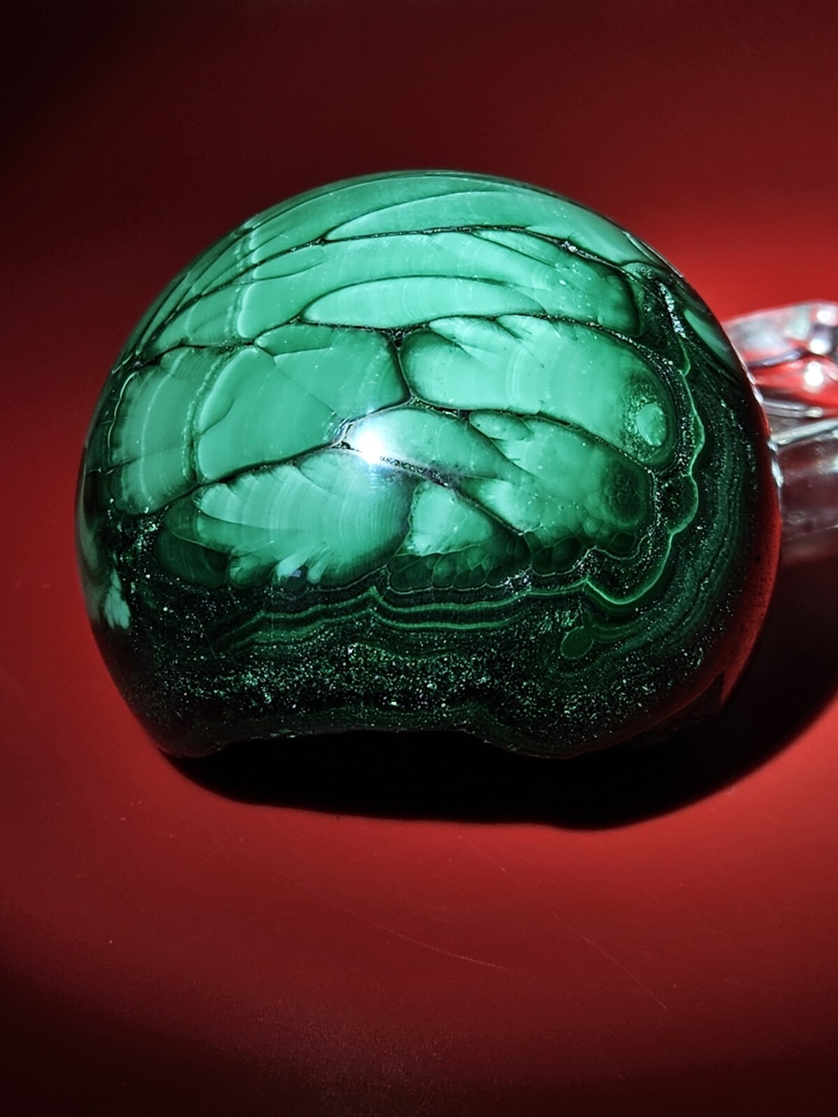 Glossy Natural Malachite Quartz Druzy Sphere Crystal Collection Healling 1+LB