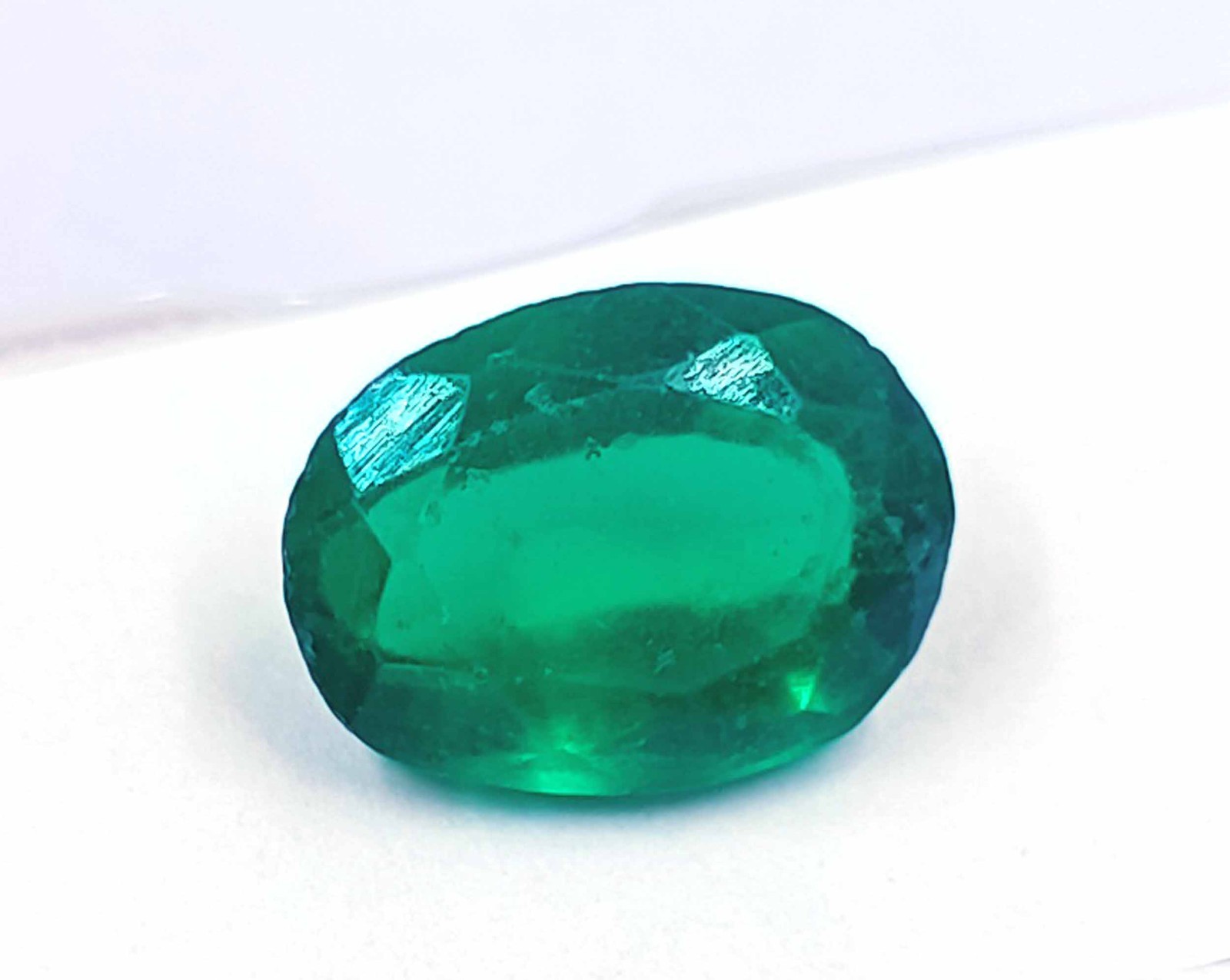 6.15 Ct Certified Natural Colombian Green Emerald Oval Cut Loose Gemstone NCH