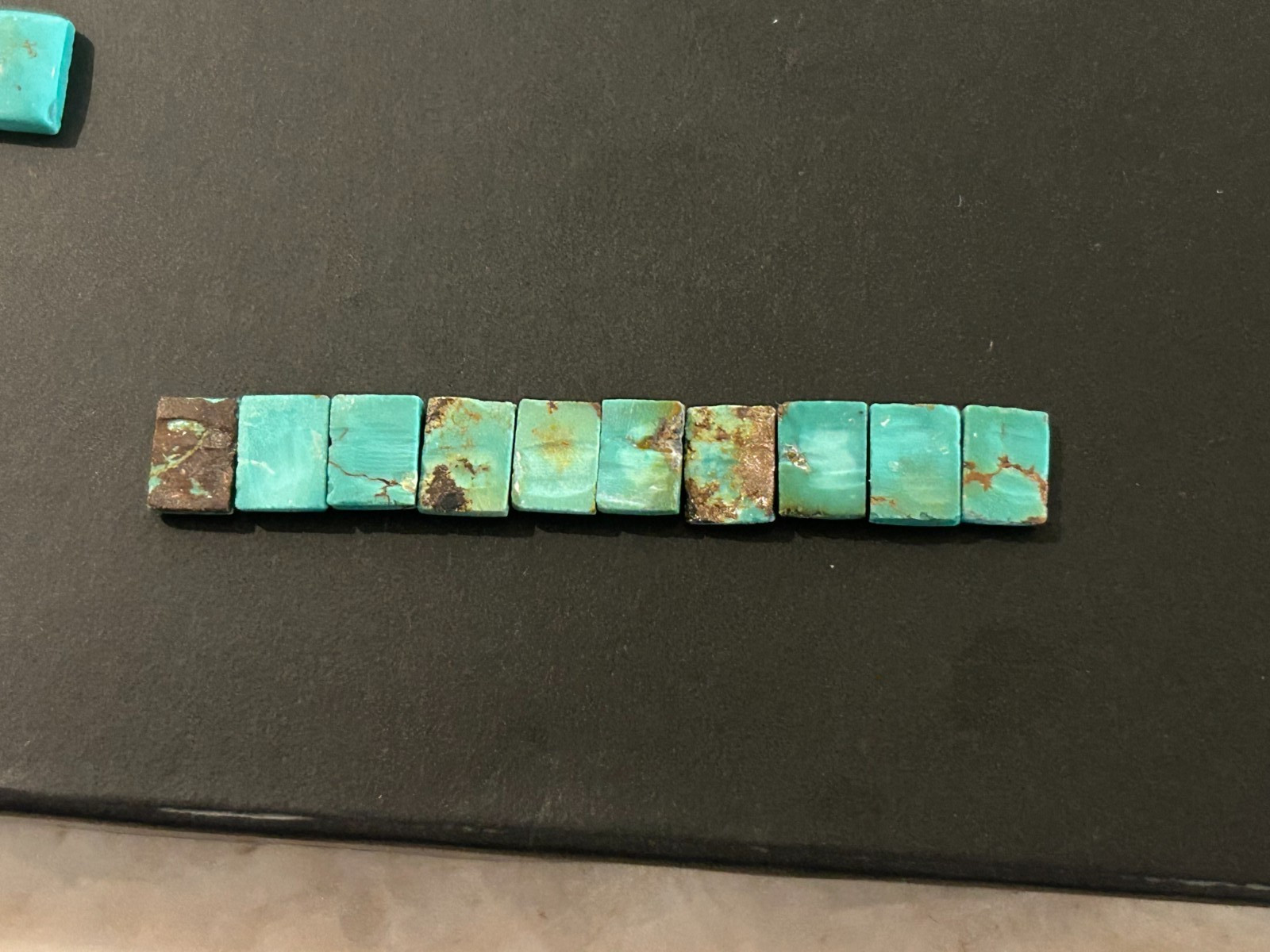 Vintage Natural Turquoise Cabochons 105 CTW 72 Rectangular Cabs 8x6mm Arizona