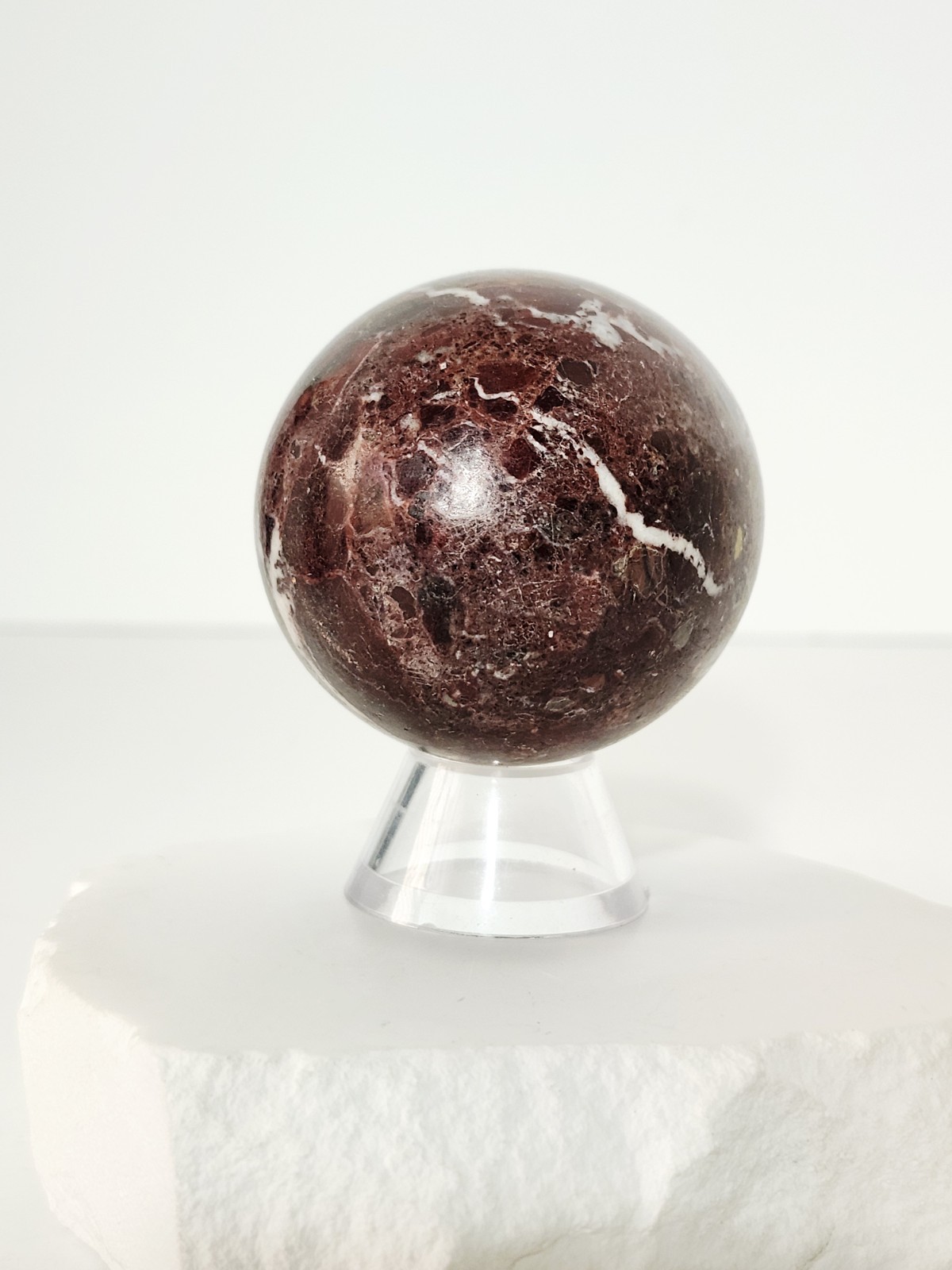 Carved and Polished Semi-Precious Pakistani Red Jasper Egg – 3″ H