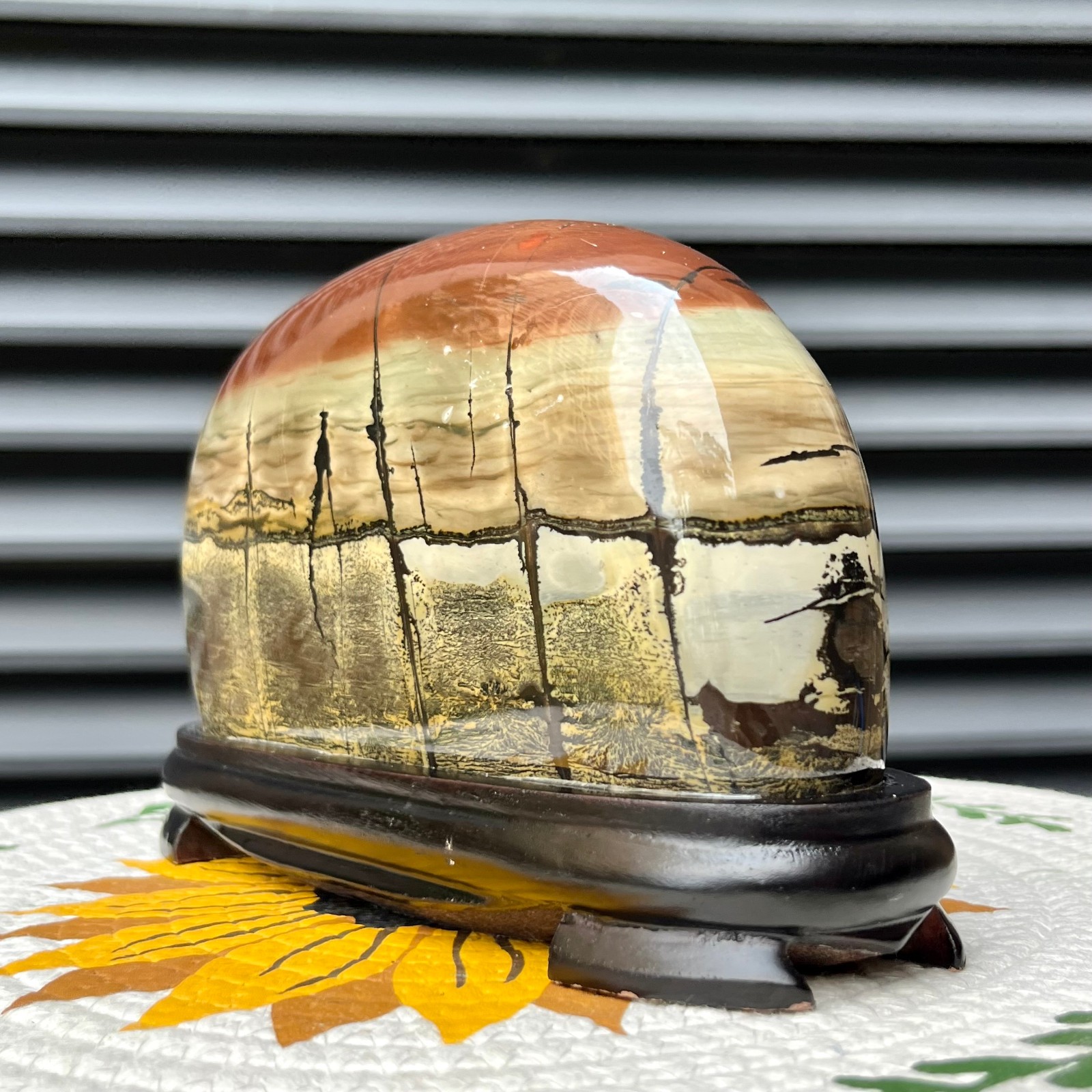 4.1 lb Stone Arc Landscape Art Holiday Gift Home Office Decor Display