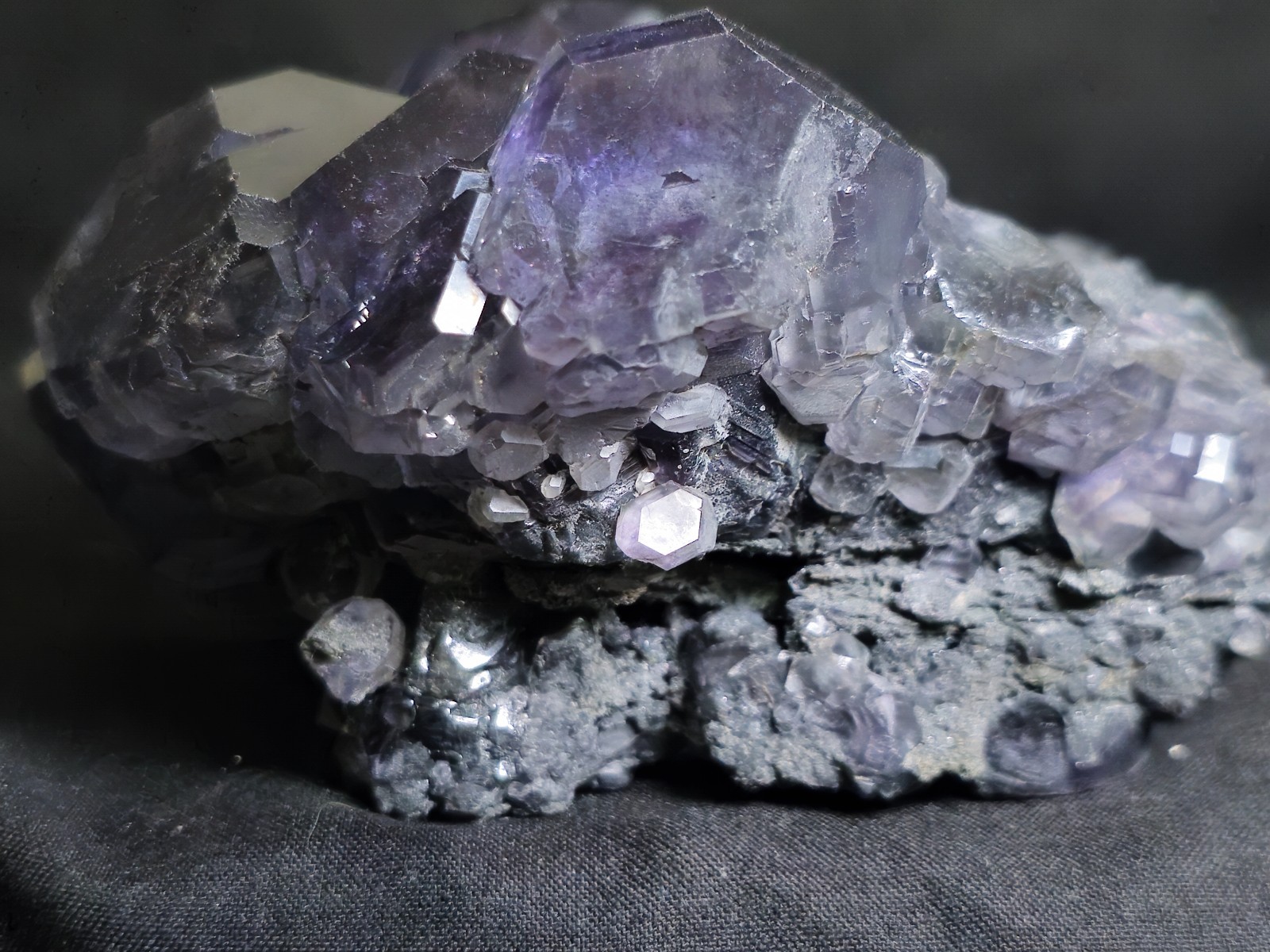 Rare natural Tanzanite Fluorite crystal old stock.