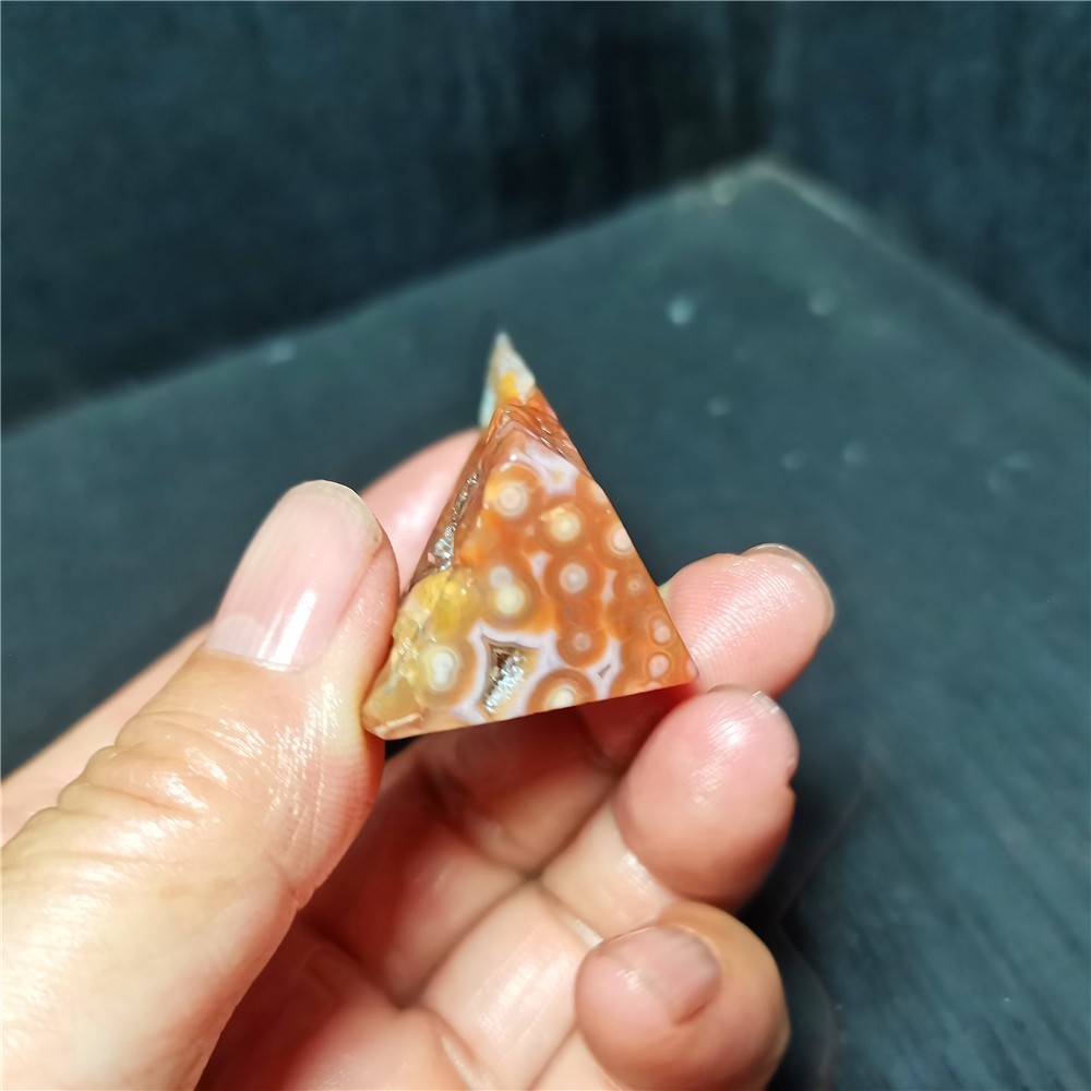 Rare 39.2G Natural Orbicular Ocean Jasper 8th Vein Rough Healing A133