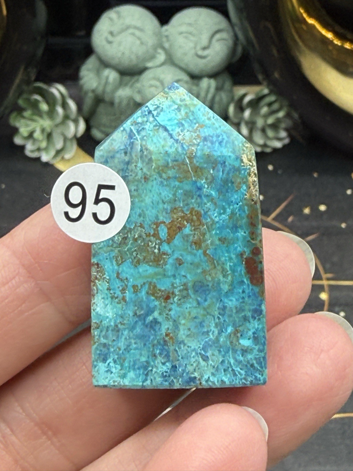 Natural Chrysocolla Small/mini Points Some hematite malachite Free shipping