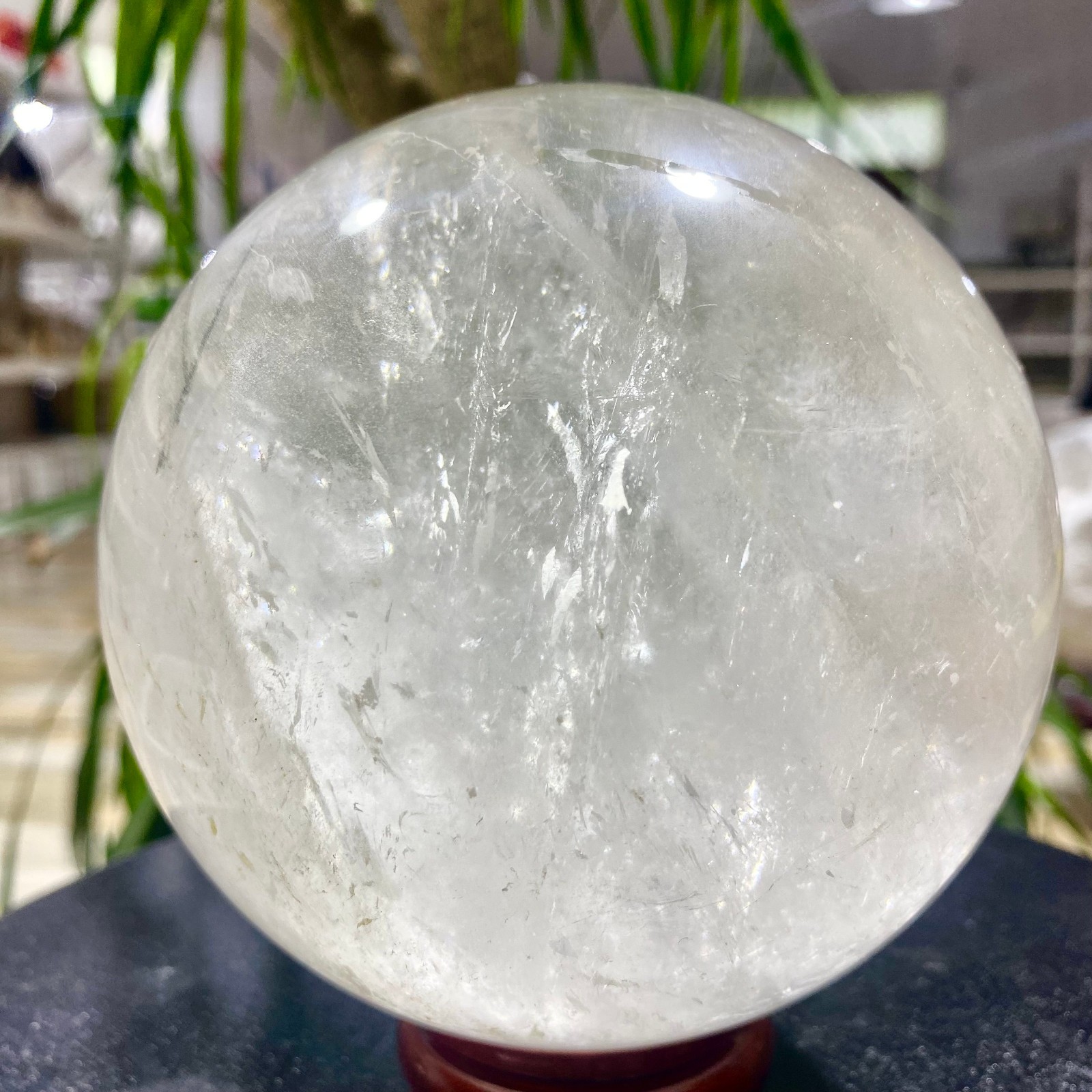 5.29LB white crystal transparent quartz crystal ball Reiki repair