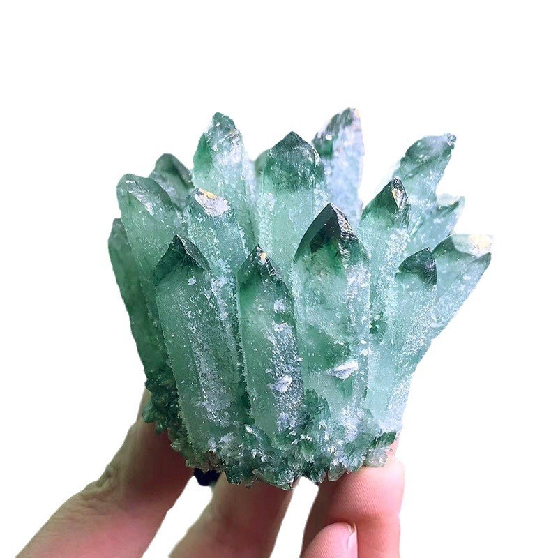 Natural Green Crystal Cluster 200-300g Home Office Decoration Gift Crystal工艺品