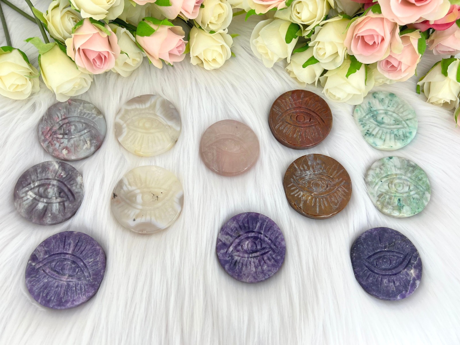 Mookaite Jasper All Seeing Eye Palm Stone – Mookaite Jasper Providence Eye –