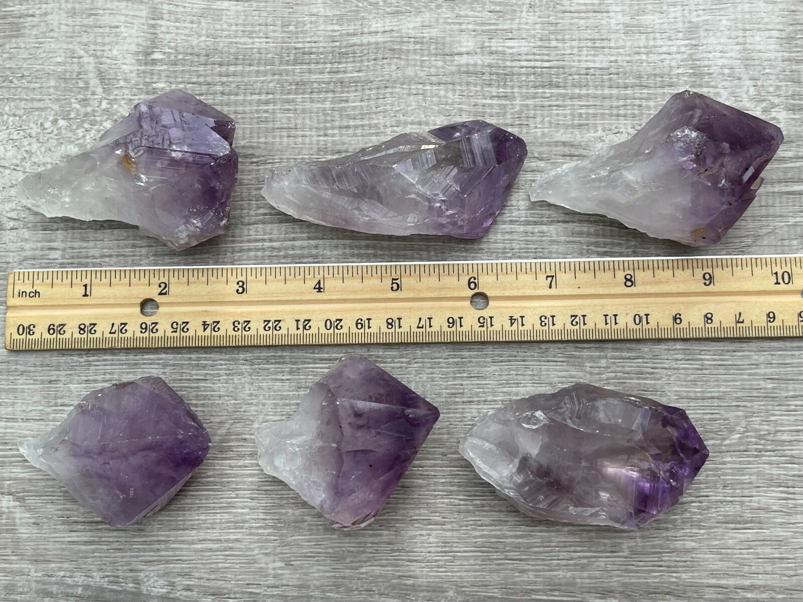 Extra Large Amethyst Rough Points, 2.5 – 3.25″ Raw Amethyst Points, Bulk Lot