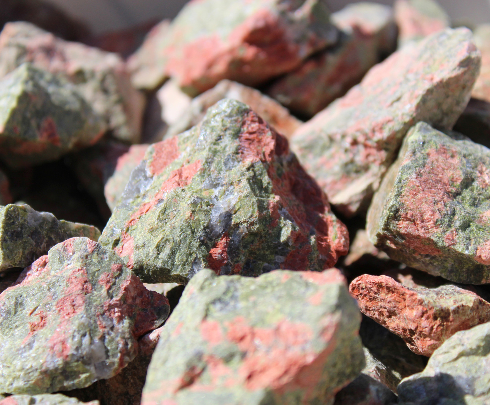 Unakite – Rough Rocks for Tumbling – Bulk Wholesale 1LB options