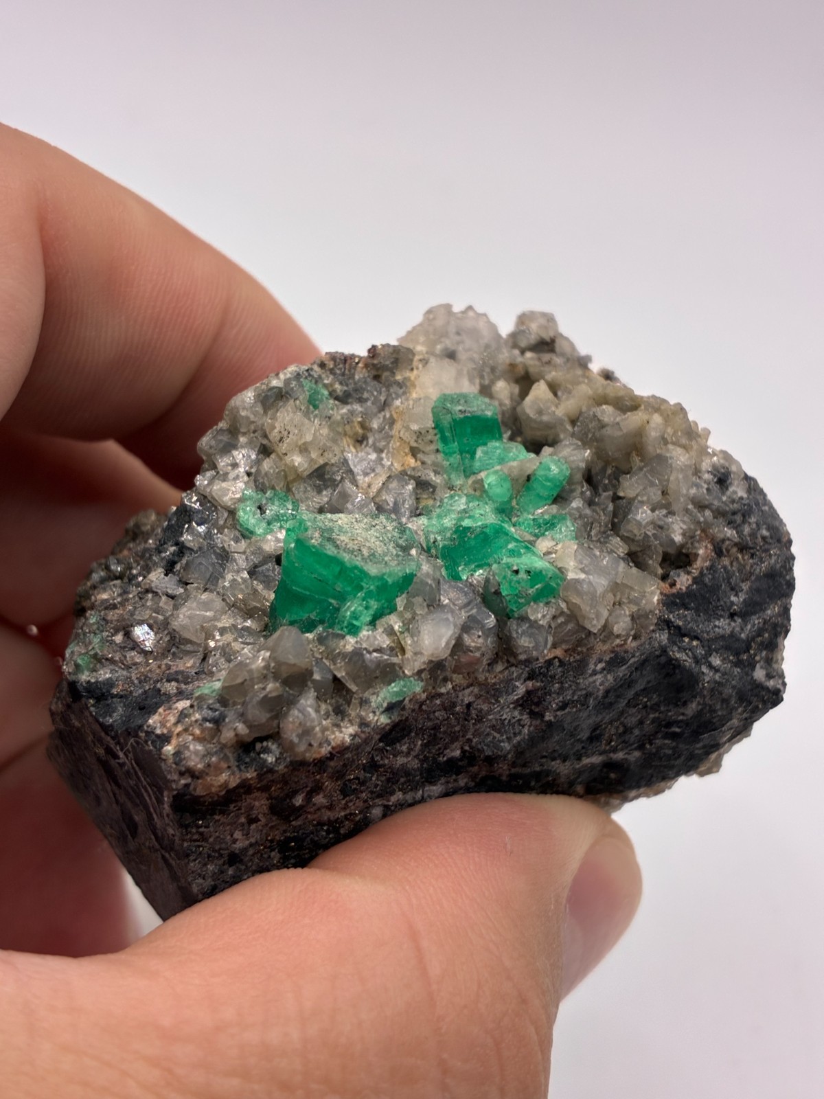 Rough Crystal Colombian Emerald Raw Matrix Collector Piece, Natural Not treament