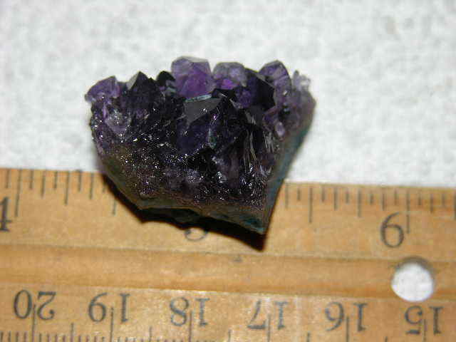 Amethyst crystal cluster grape jelly saturation smaller jewelry-sized 1″ K95