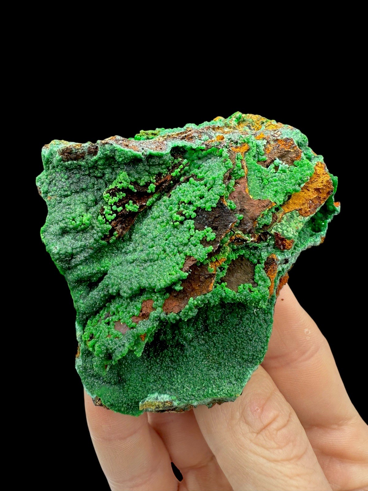 Green Conichalcite Crystals : Hilarion Mine . Attica , Greece 🇬🇷