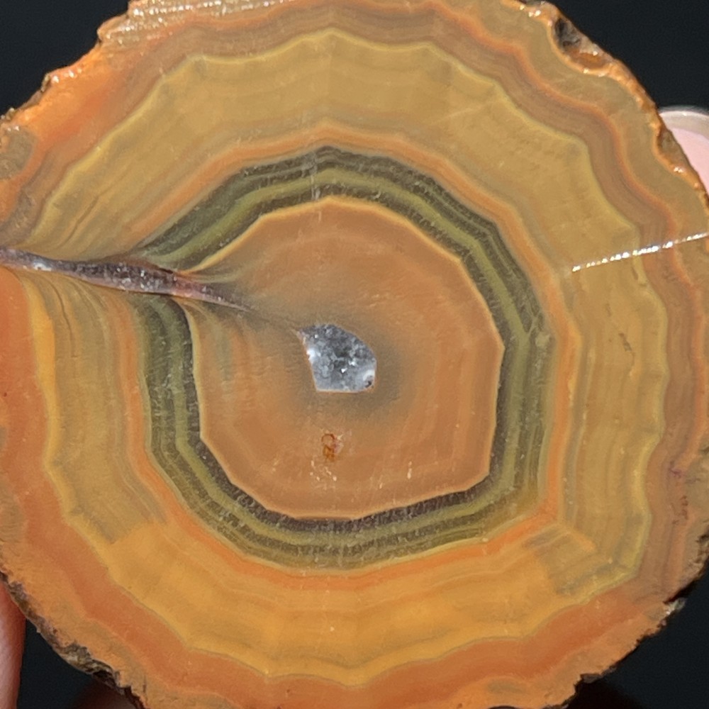 Half Rough Agate ore crystal Achat Nodule Chinese bloody battle Agate 35g D735