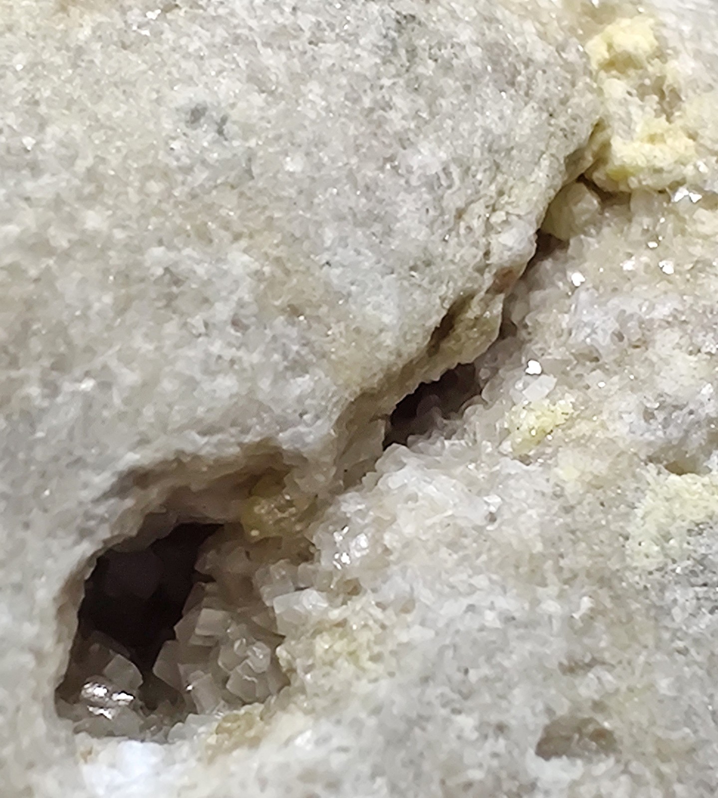 Sphalerite in Limestone, fluorescent. Milwaukee County, Wisconsin. 26 grams.