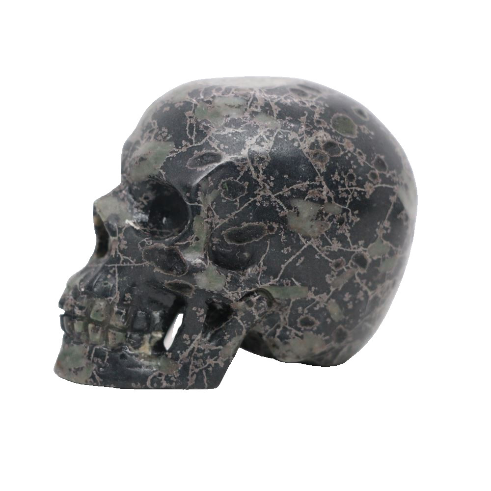 2″ PLUM FLOWER STONE Carved Crystal Skull Realistic Healing Randomly Send 1pc