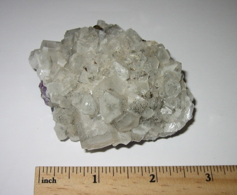 3″ CALCITE CRYSTAL CLUSTER W/ FLUORITE CHALCOPYRITE FROM CT, USA ~ 202.3grams *A