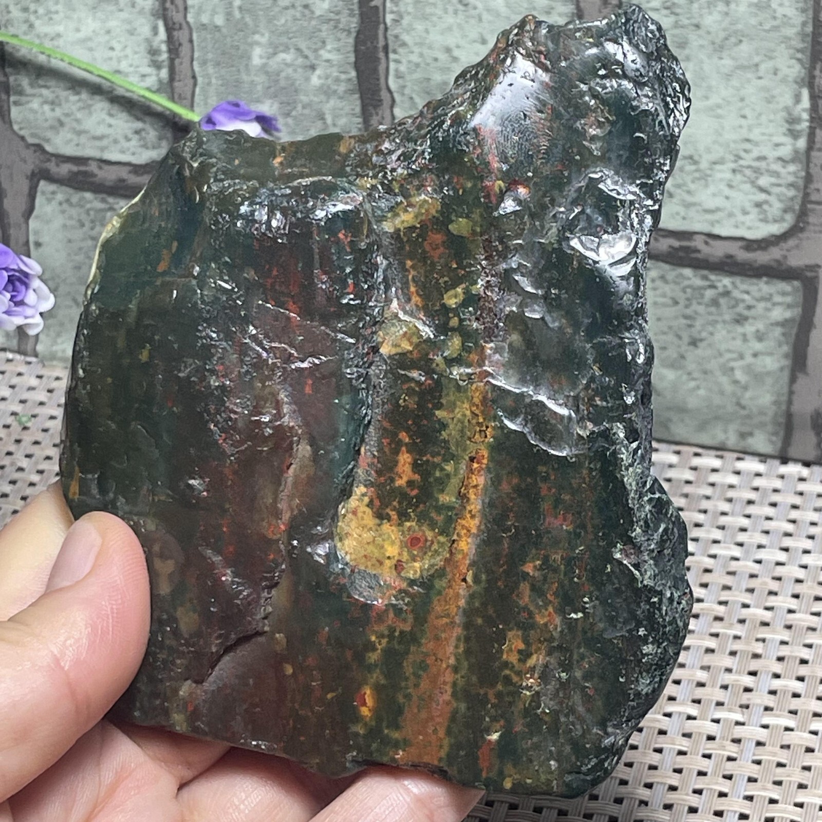 177g Natural Ocean Jasper rough raw Gem Stone Crystal Specimen Healing A43