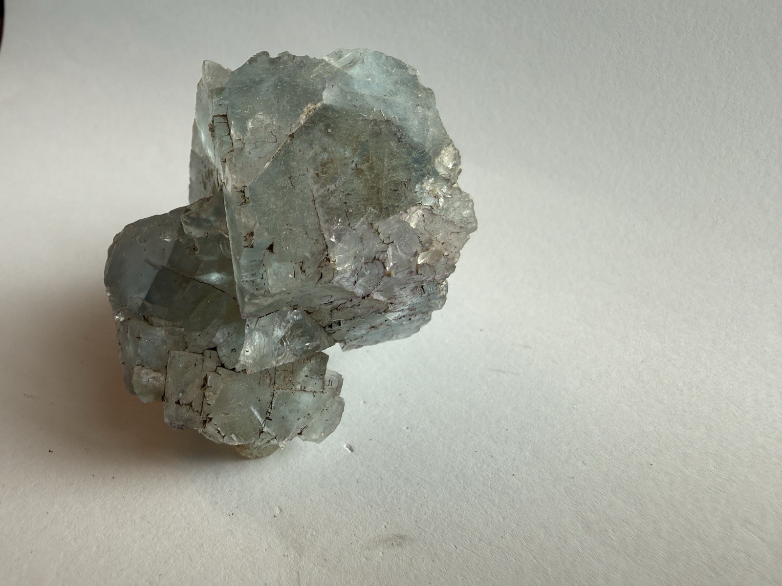 Natural Blue Green Cubic Fluorite Crystal Cluster Specimen Raw Mineral 126g