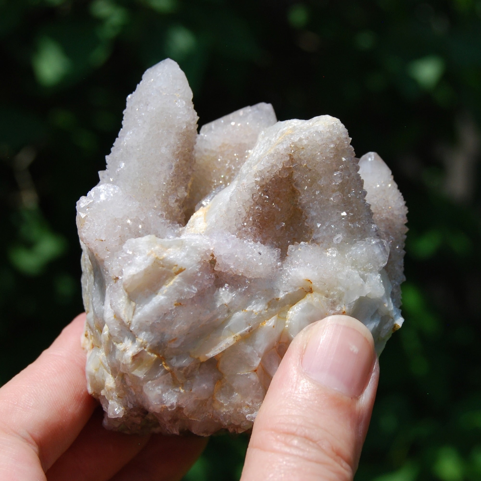 3in 394g Large Trigonic Record Keeper Ametrine Spirit Quartz Crystal Cluster, So