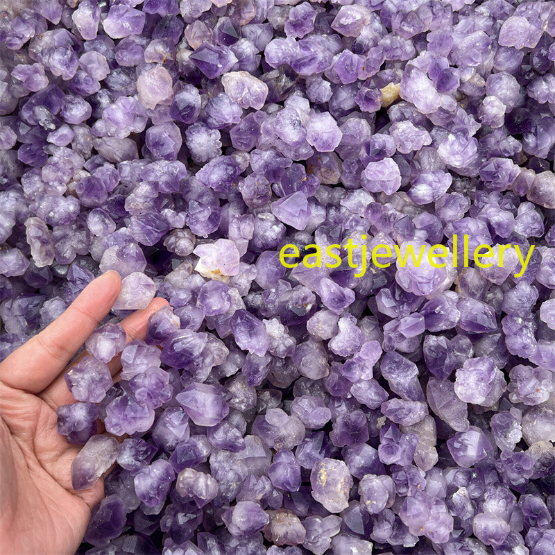 A+ 50g Natural Amethyst Rough Quartz Crystal Mineral Specimens Reiki Healing