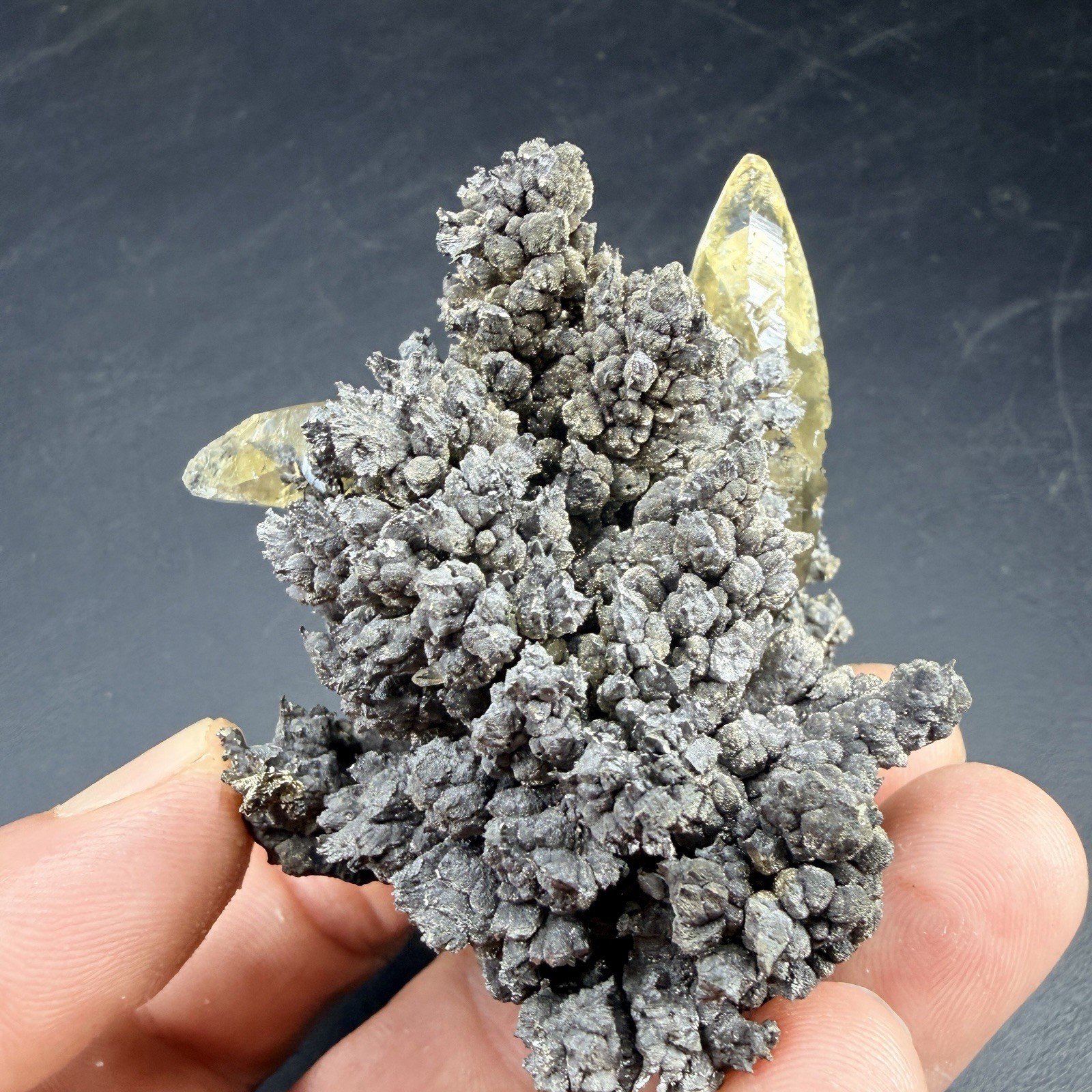Golden Calcite Crystals on Wild Looking Chalcopyrite Matrix / Missouri *VIDEO*