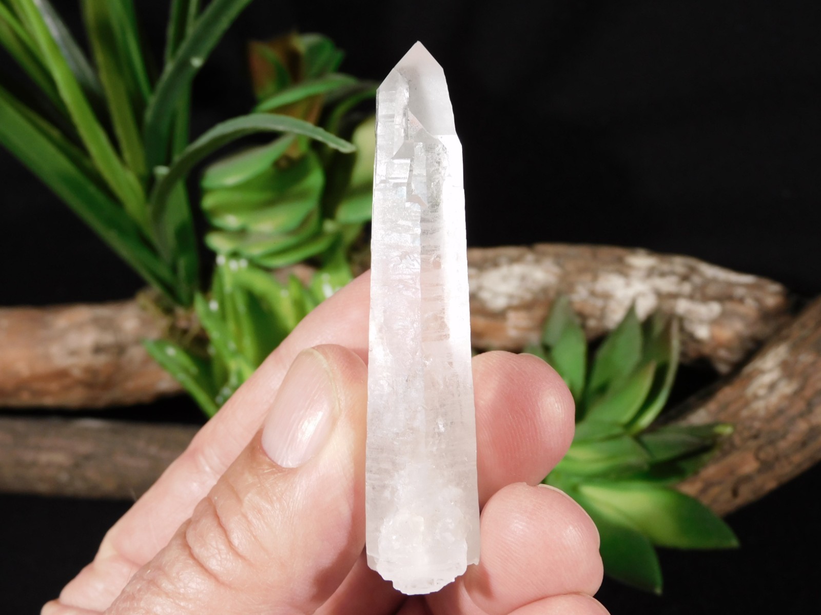 Long! Translucent! QUARTZ Crystal TWIN 100% Natural Brazil 46.1gr