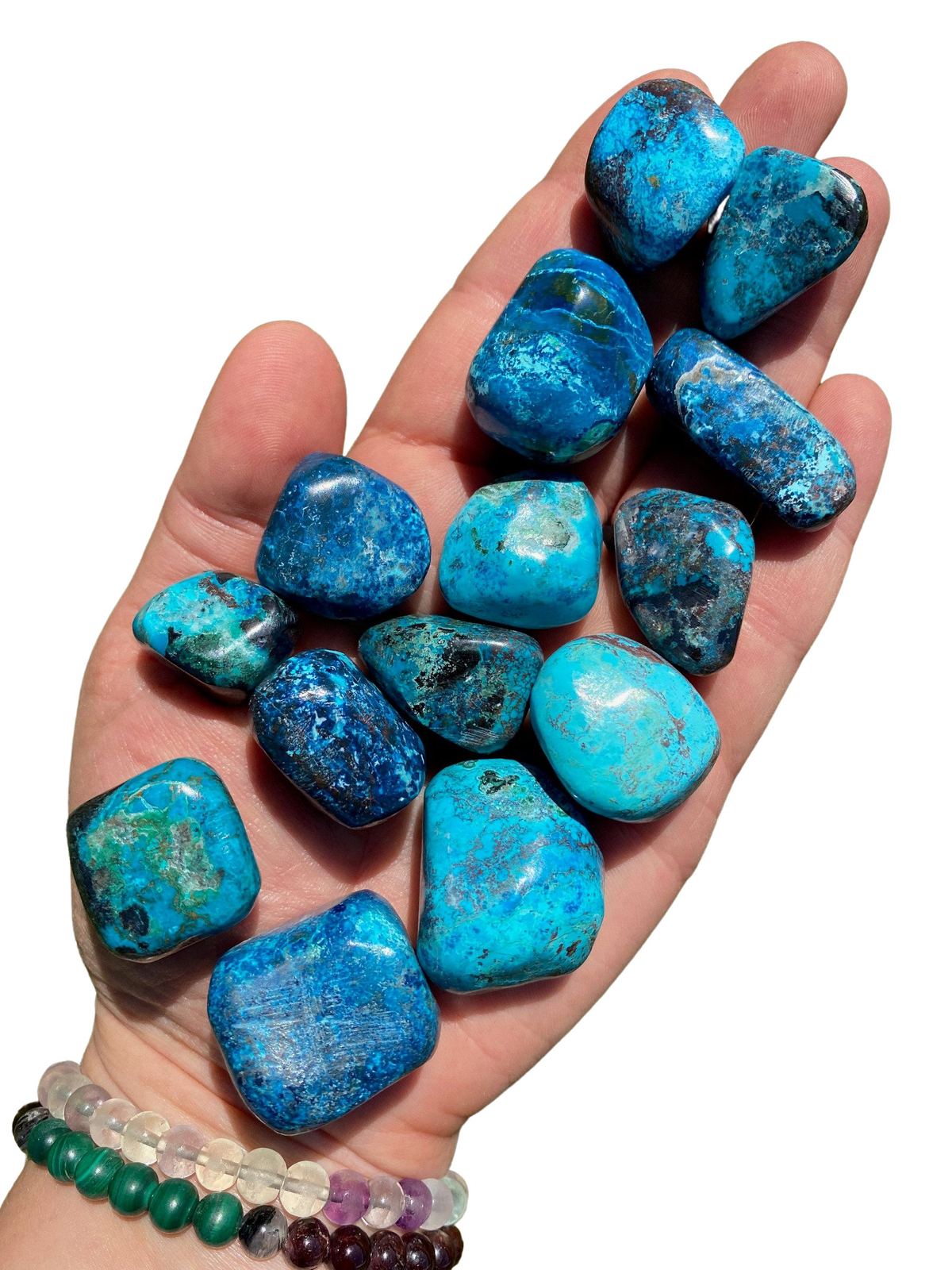 Shattuckite Tumbled Stone – Polished Natural Shattuckite Crystal from Congo